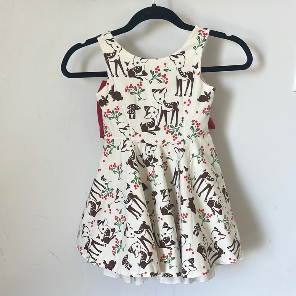 Fiveloaves twofish holiday dress with red bow